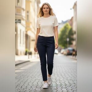 XOXO Juniors Black Stretch Women's Straight Leg Skinny Ankle Pants NWT Pull On L